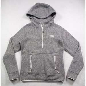 The North Face Sweatshirt‎ Womens Size Small Gray Hooded TKA Glacier Half Zip